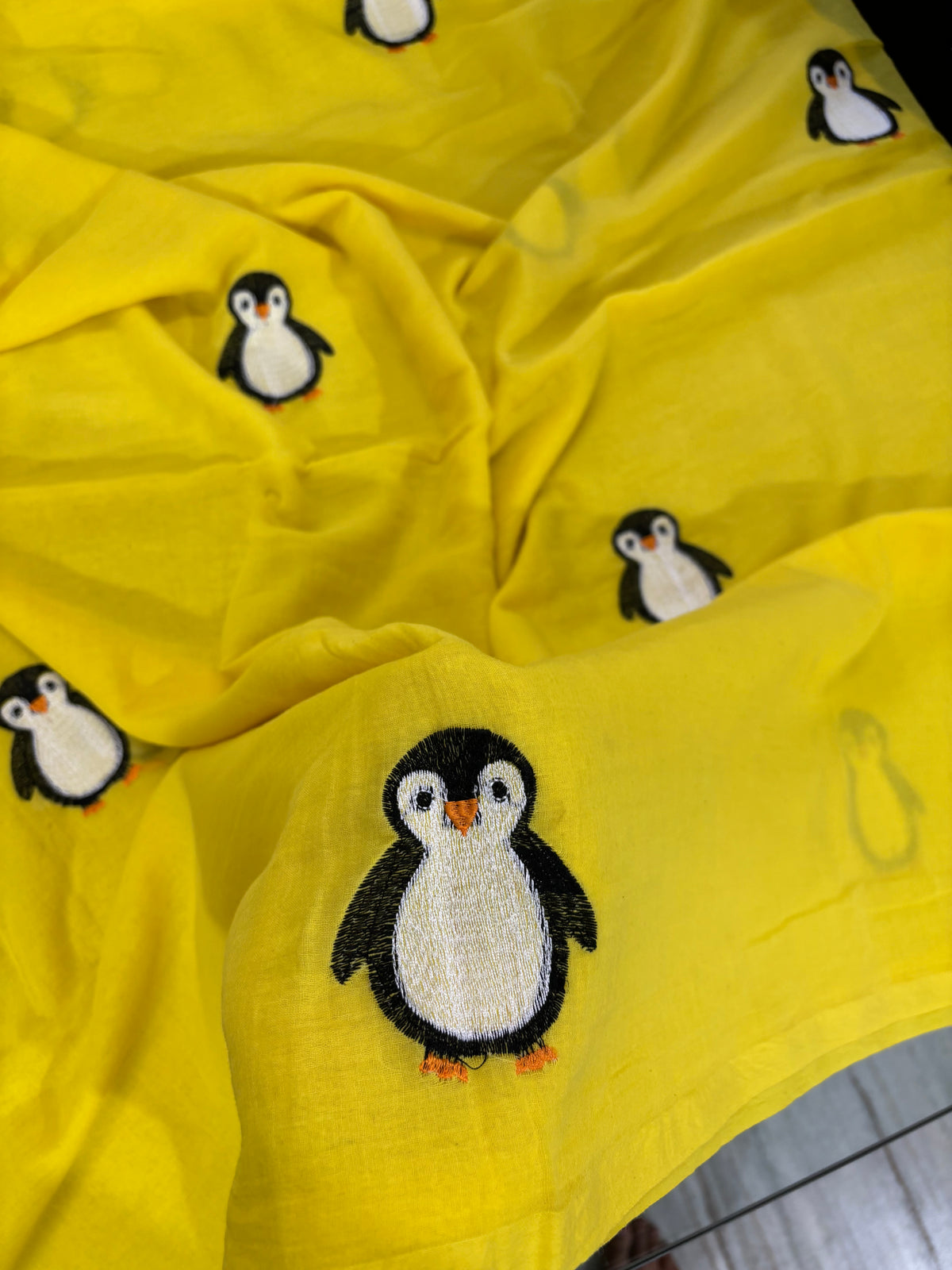 Yellow Penguin saree