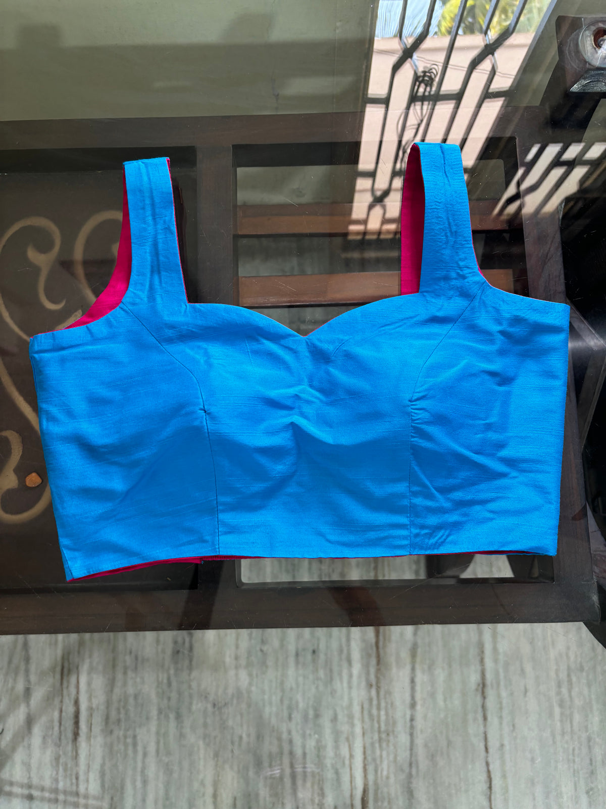 2 in 1 elastic blouse(Pink & Blue)