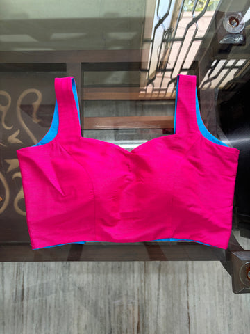 2 in 1 elastic blouse(Pink & Blue)