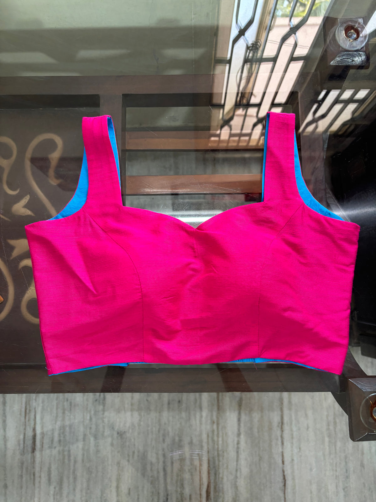 2 in 1 elastic blouse(Pink & Blue)