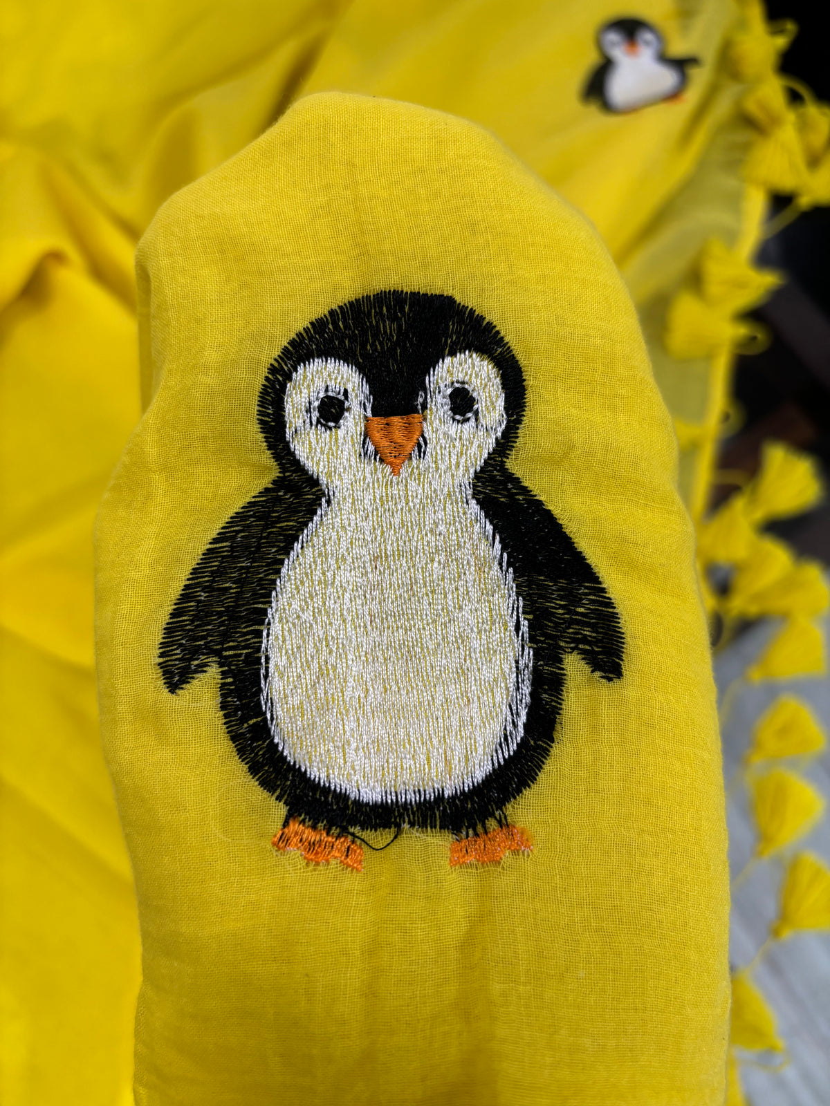 Yellow Penguin saree