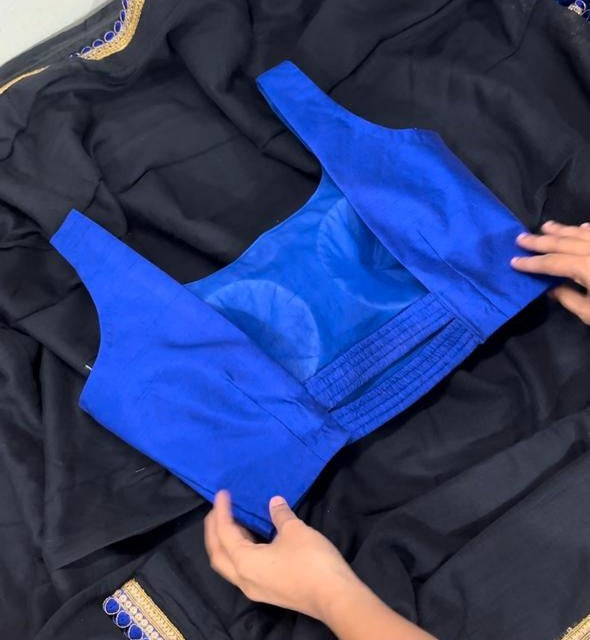 Royal blue blouse