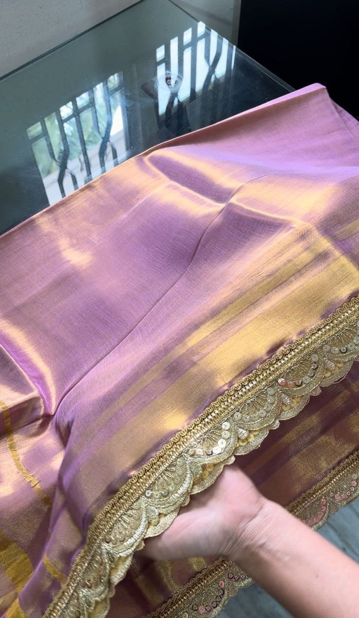 Lavender tissue saree