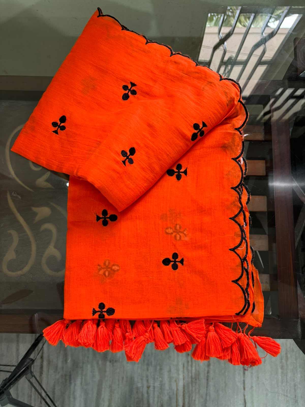 Orange with club design