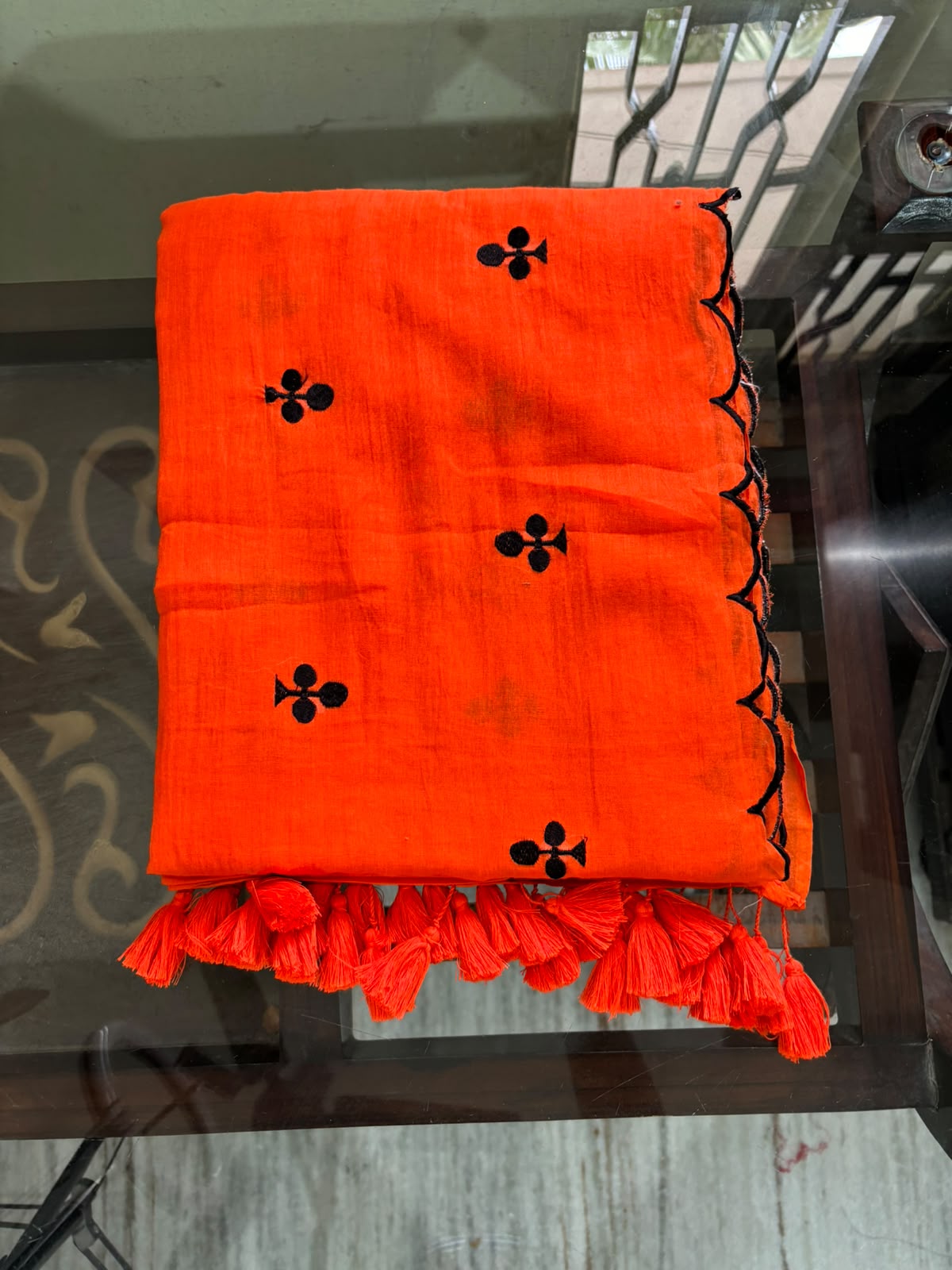 Orange with club design