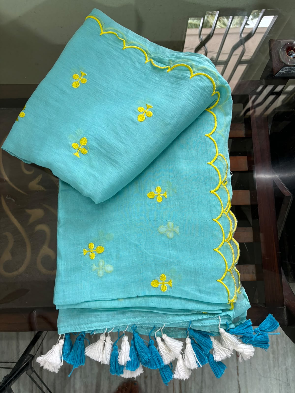 Sky blue with club design