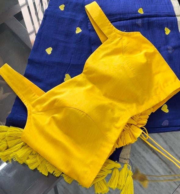 Yellow adjustable blouse