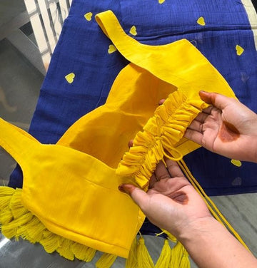 Yellow adjustable blouse