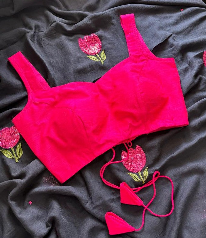 Pink adjustable blouse
