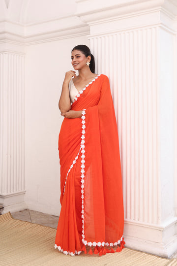 Orange with lace