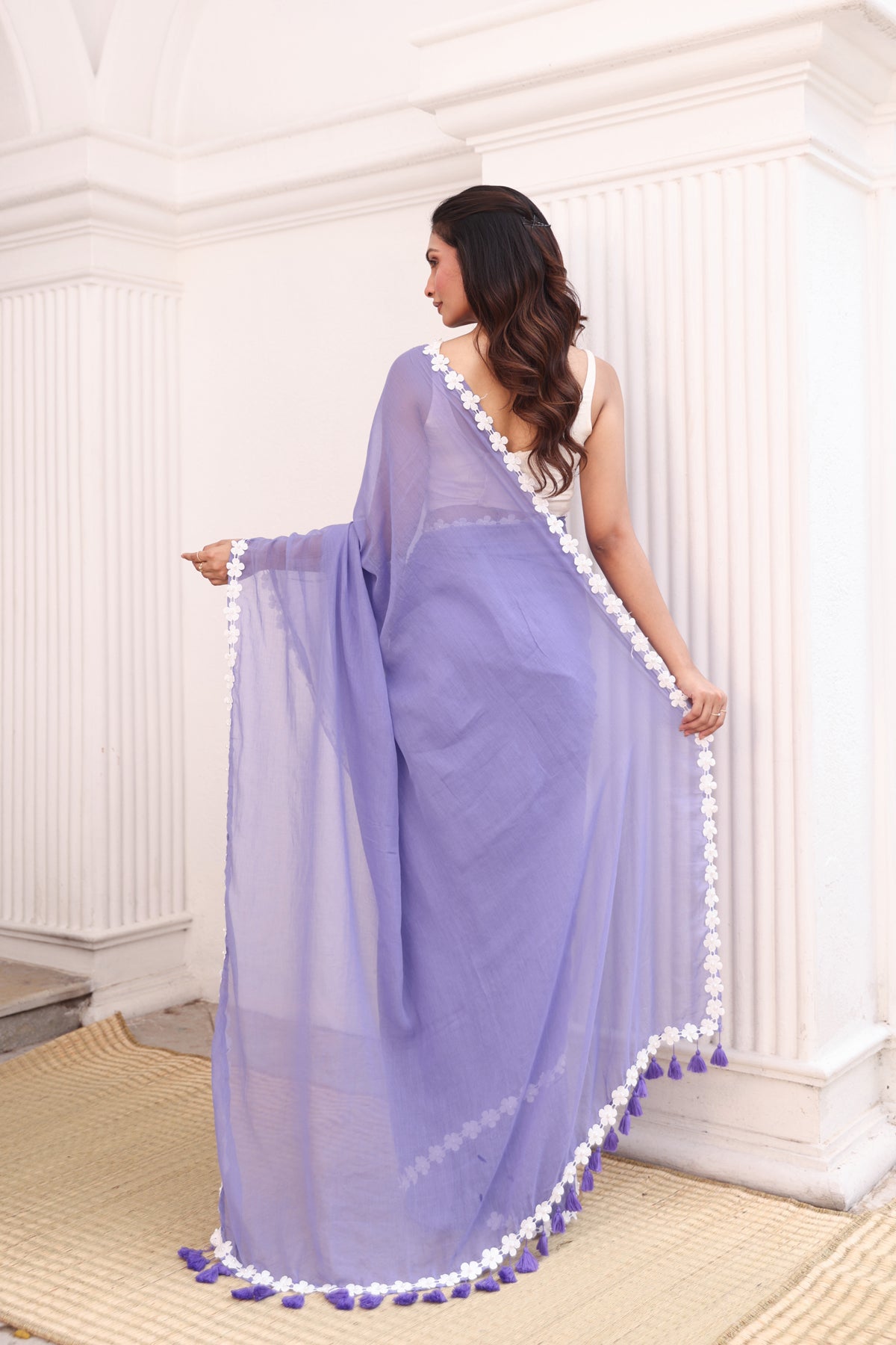 Lavender with floral lace