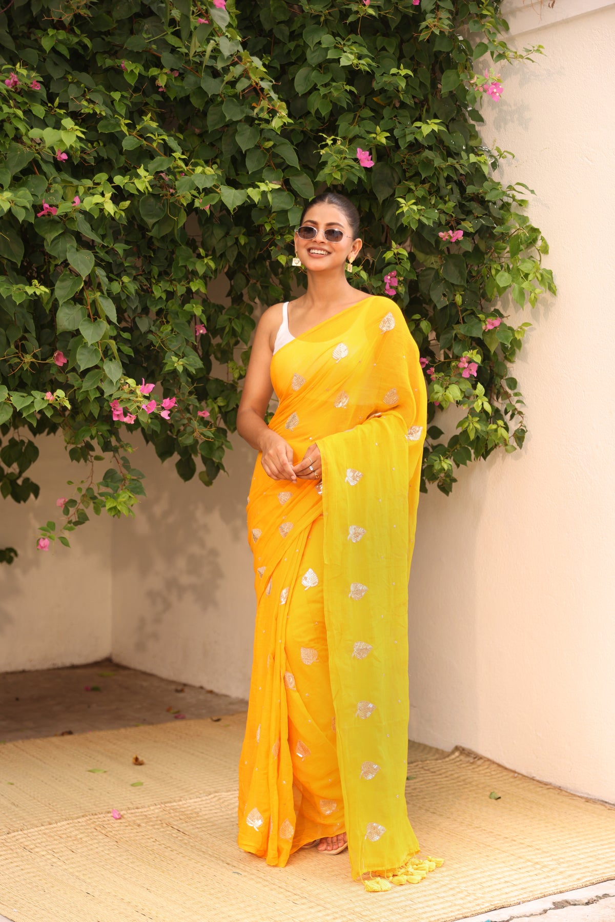 Mustard with Leaf sequin