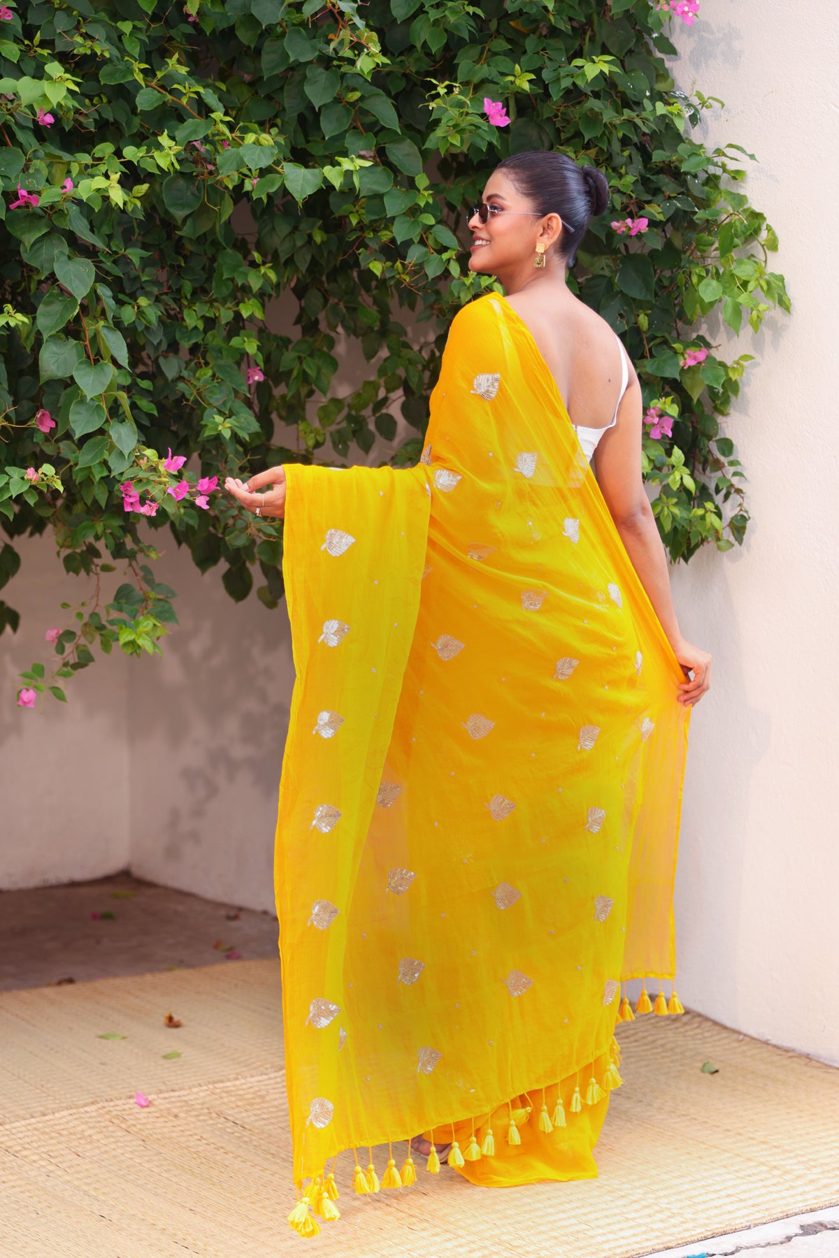 Mustard with Leaf sequin