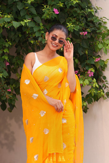 Mustard with Leaf sequin