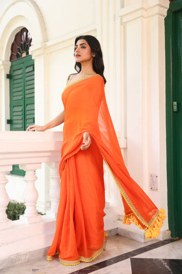 Orange with yellow lace